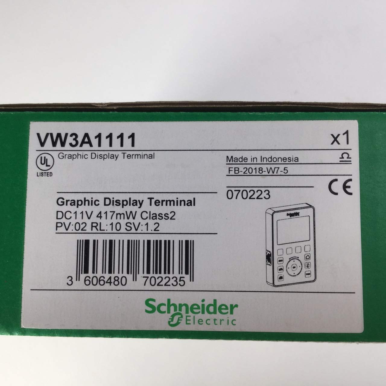 Schneider Electric VW3A1111 Variable Speed Drive - New OEM Replacement for Industrial Automation | Perfect for HVAC Systems, Pumps & Conveyors