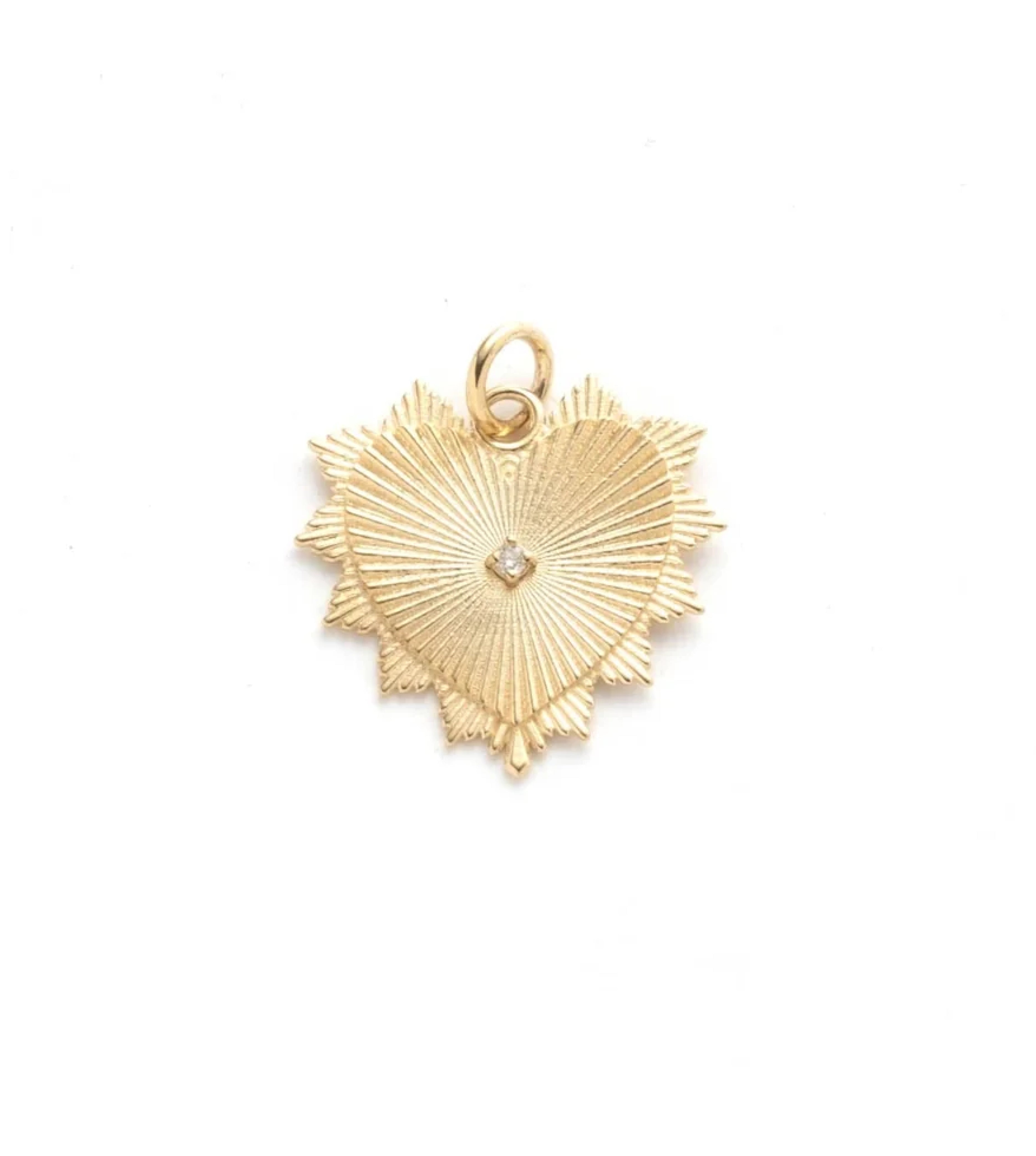 Radiating Heart Pendant Necklace - Medium Size Silver Medallion for Women | Perfect for Valentine's Day Gifts, Anniversary Presents & Everyday Elegance