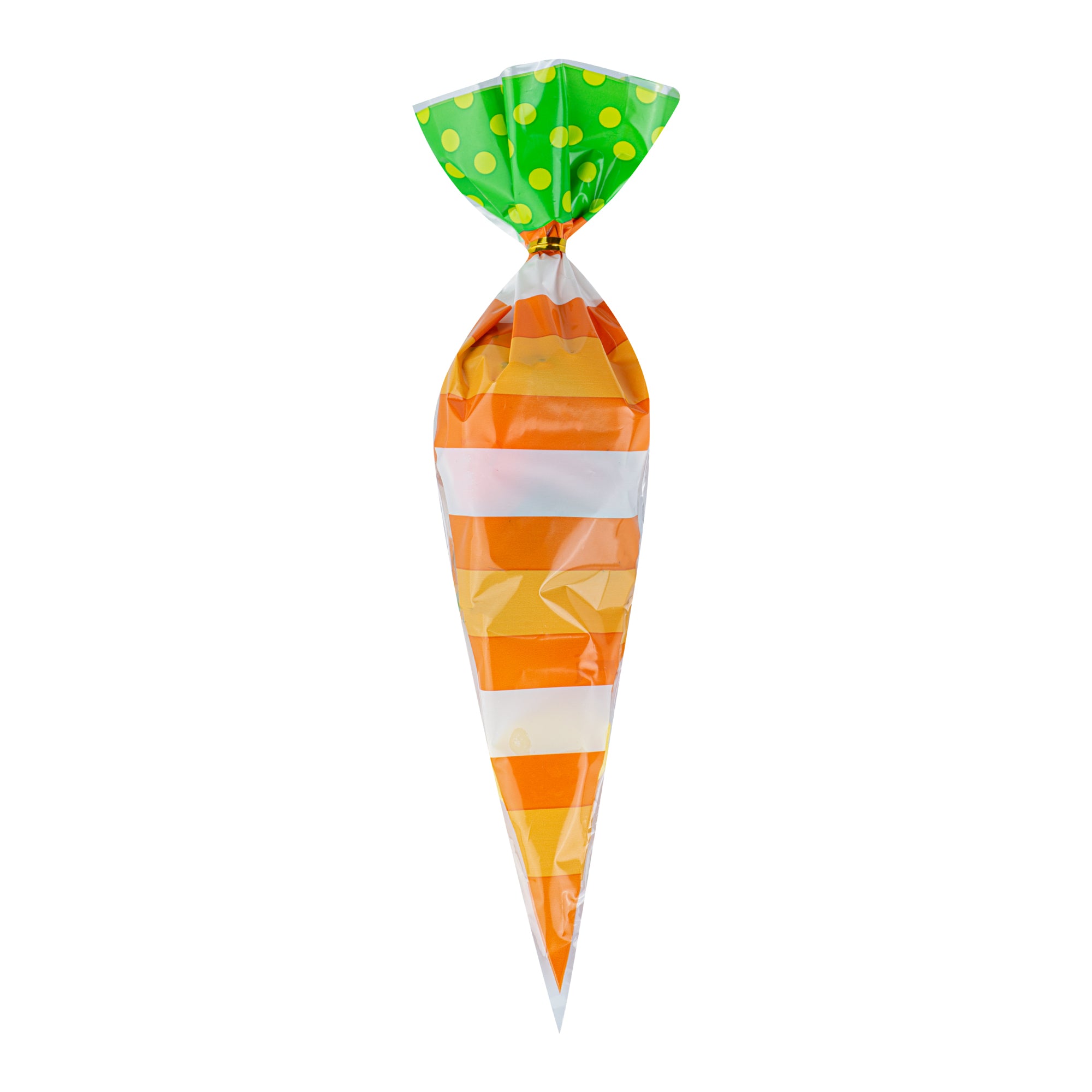 Plastic Cone Bags with Stripes & Polka Dots - 6x11 Inches, 100 Count Box - Perfect for Candy, Snacks, and Party Favors