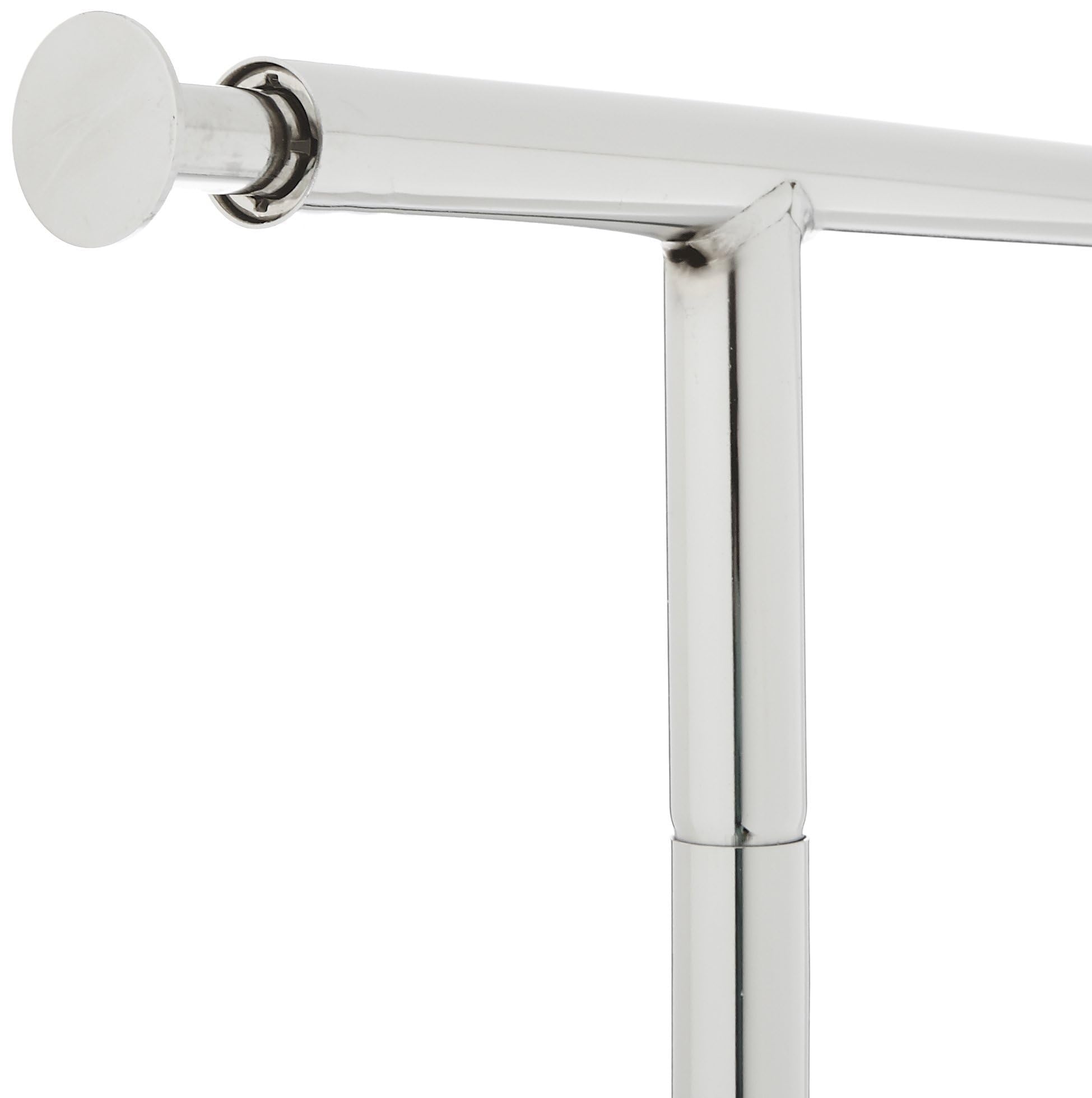 Amazon Basics Single Chrome Coat Rack - Sturdy & Space-Saving Hanging Organizer for Clothes, Hats, Bags | Perfect for Bedroom, Entryway, Dorm, Office & Closet Organization