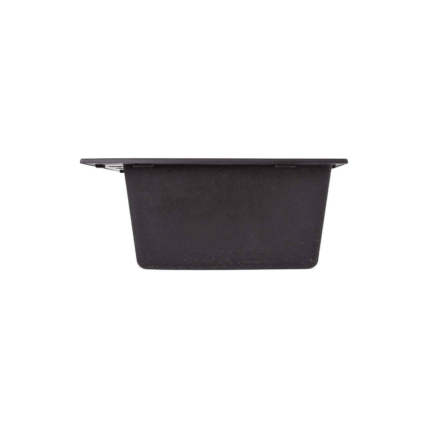 Signature Hardware 441670 Algren 33-Inch Drop-In Double Basin Granite Composite Kitchen Sink - Black, Perfect for Modern Farmhouse & Contemporary Kitchen Remodels