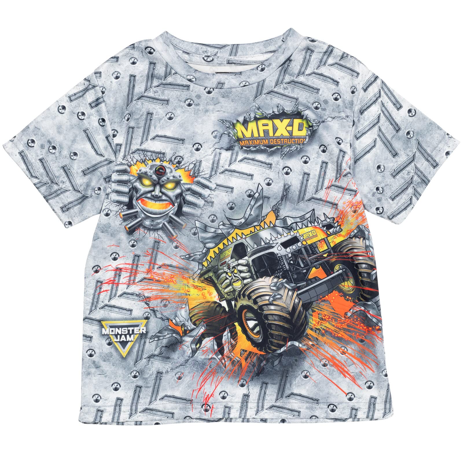 Monster Jam 3 Pack Boys T-Shirts - Grave Digger, El Toro Loco & Megalodon Designs for Toddler to Big Kid (2T-12) - Soft Cotton Playwear for School, Parties & Monster Truck Shows