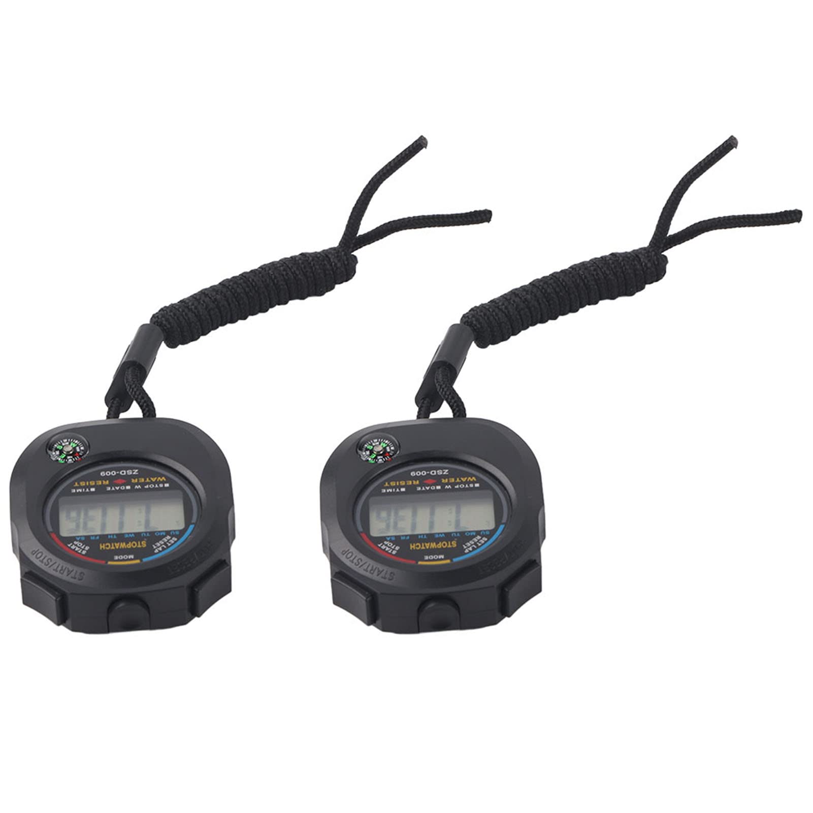 EVTSCAN Multi-Function Digital Stopwatch Timer - 2 Pack LCD Sports Stopwatch with Lap/Split Time for Running, Swimming, Racing & Training | Perfect for Coaches, Athletes & Gym Workouts