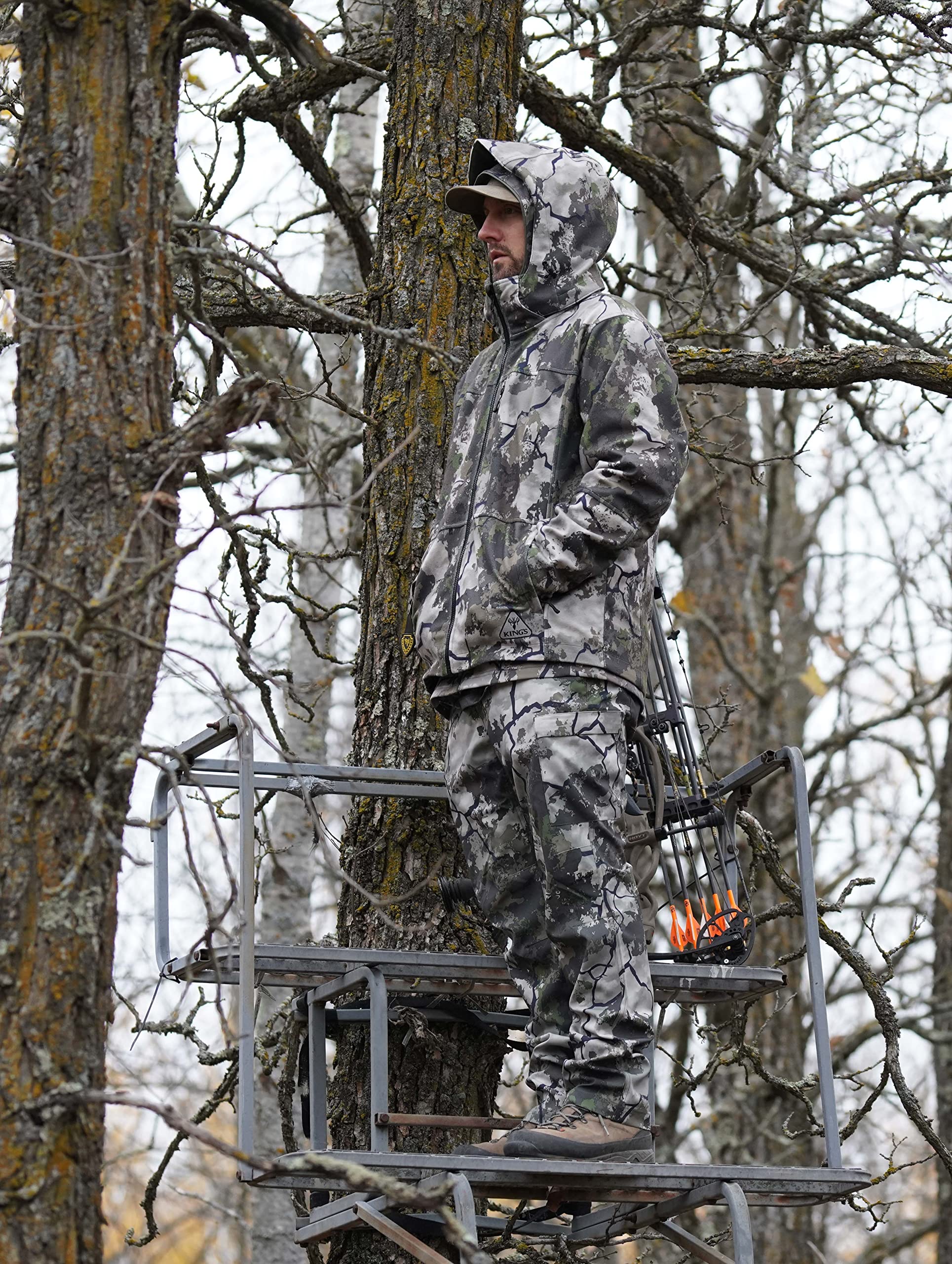 King's Camo Hunter Series Wind-Defender Fleece Jacket for Men - Warm Waterproof Hunting Jacket for Outdoor Adventures, Camping & Cold Weather