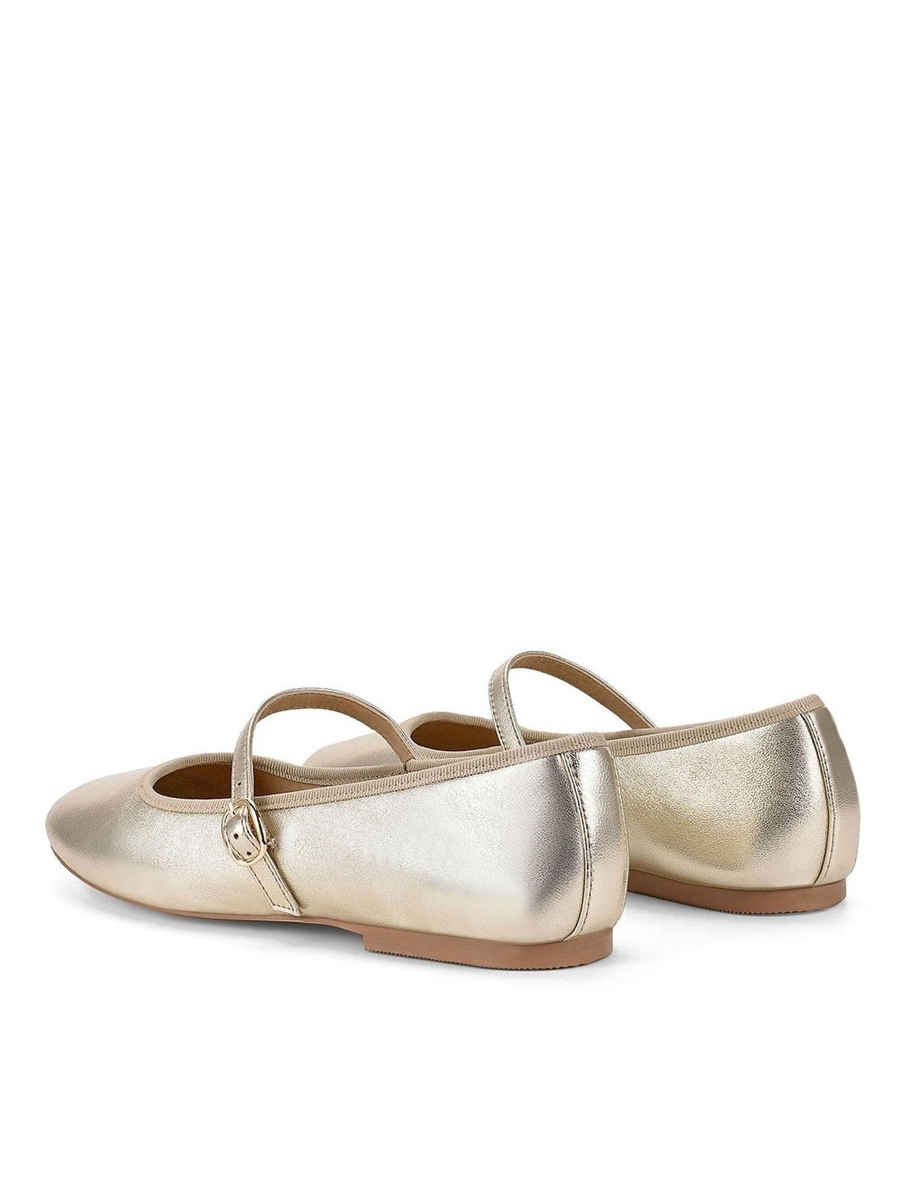 Bailey Flats Gold Leather Women's Shoes - Comfortable & Stylish Casual Flats for Everyday Wear | Perfect for Office, Walking, and Travel