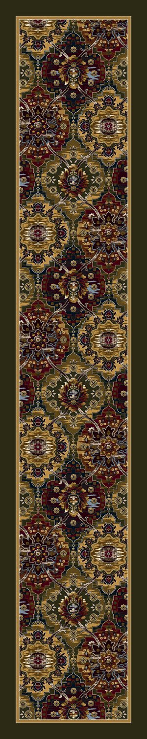 Amir Dark Coral Runner Rug 2'4