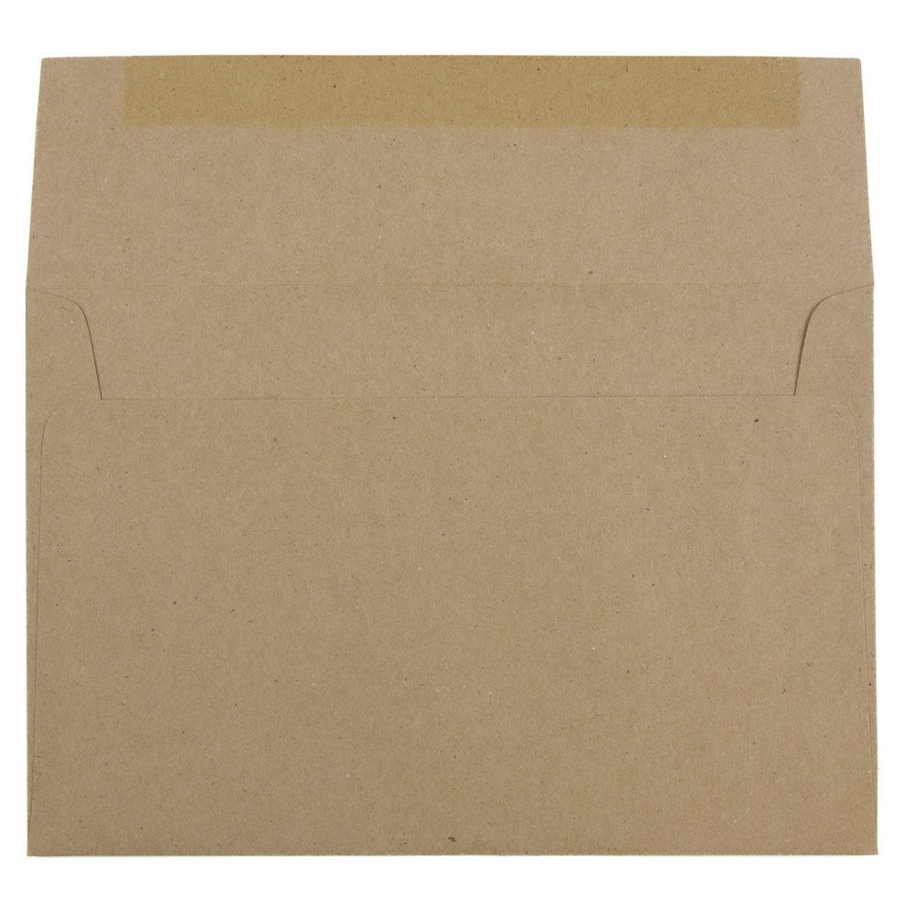 JAM PAPER A10 Premium Invitation Envelopes 6x9.5 Inches - 250 Pack Brown Kraft Paper Envelopes for Wedding, Business & Party Invitations - Bulk Mailing Supplies for Greeting Cards & Letters