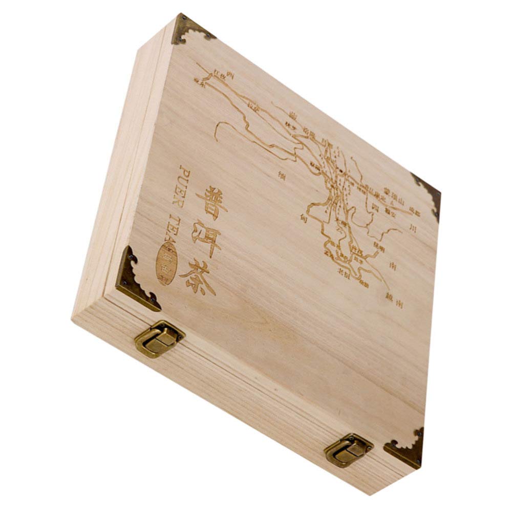 Premium Bamboo Tea Storage Box - Handcrafted Wooden Chest for Pu-erh Tea Cakes & Tea Sets | Eco-Friendly Organizer for Tea Lovers, Home Decor & Gift Giving