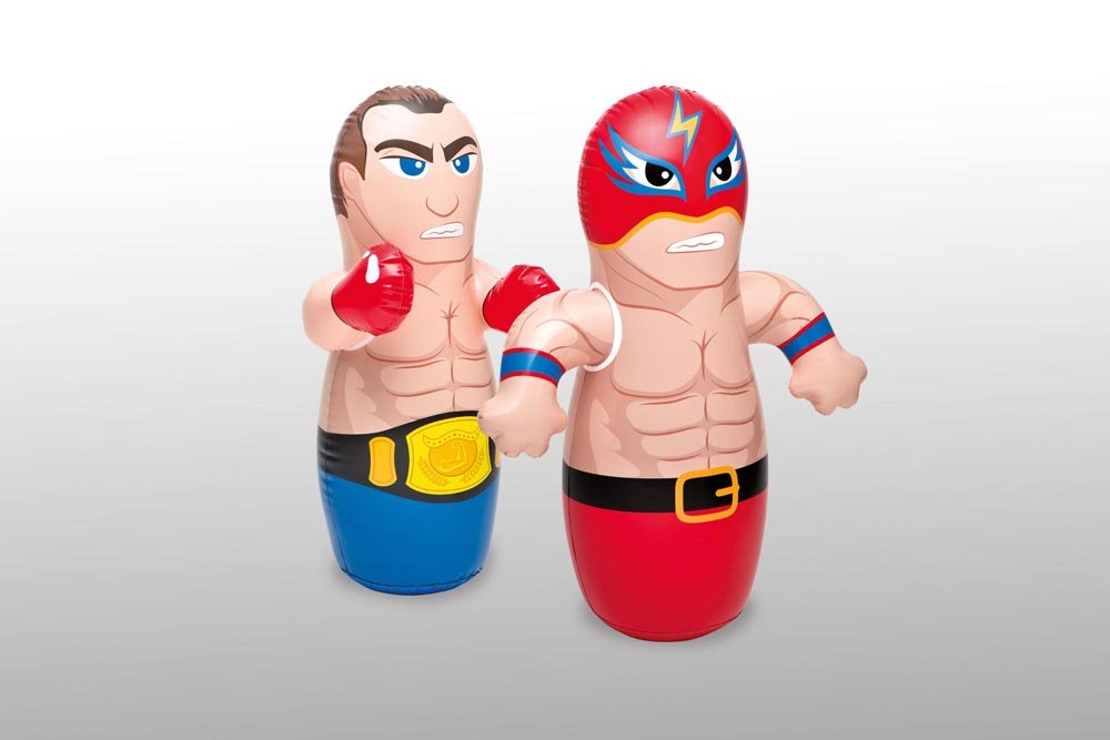 Intex 3-D Bop Bags for Kids - Inflatable Punching Toy with Stand for Indoor & Outdoor Play - Fun Birthday Gift for Boys & Girls - Perfect for Parties, Backyards, and Playrooms