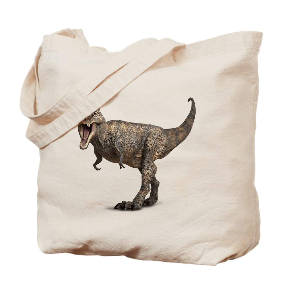 **Tyrannosaurus Rex Dinosaur Tote Bag - Natural Canvas Reusable Shopping Bag for Groceries, Beach & Everyday Use**