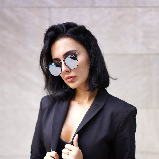 Angel Sunnies Silver Mirror Sunglasses - UV Protection Polarized Aviator Shades for Women & Men | Perfect for Driving, Beach, and Outdoor Activities