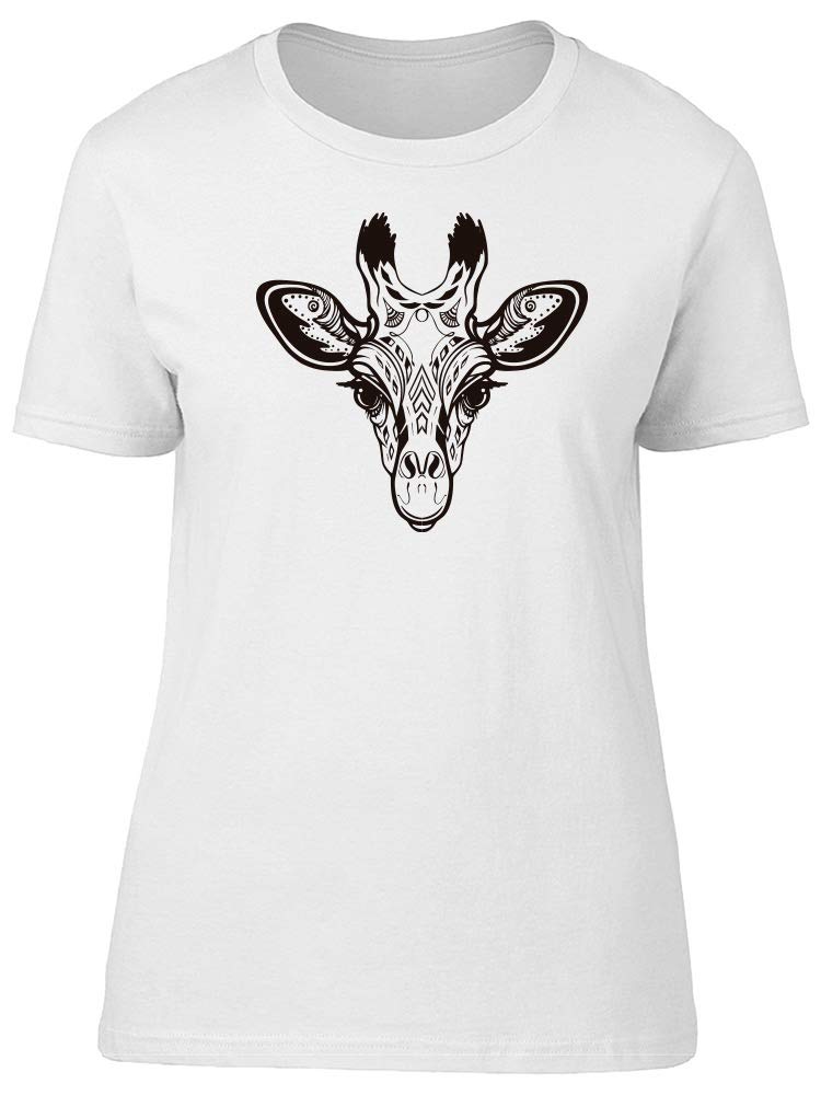 Men's Giraffe Head Graphic T-Shirt - Hand Drawn Animal Art Tee for Casual Wear & Street Style
