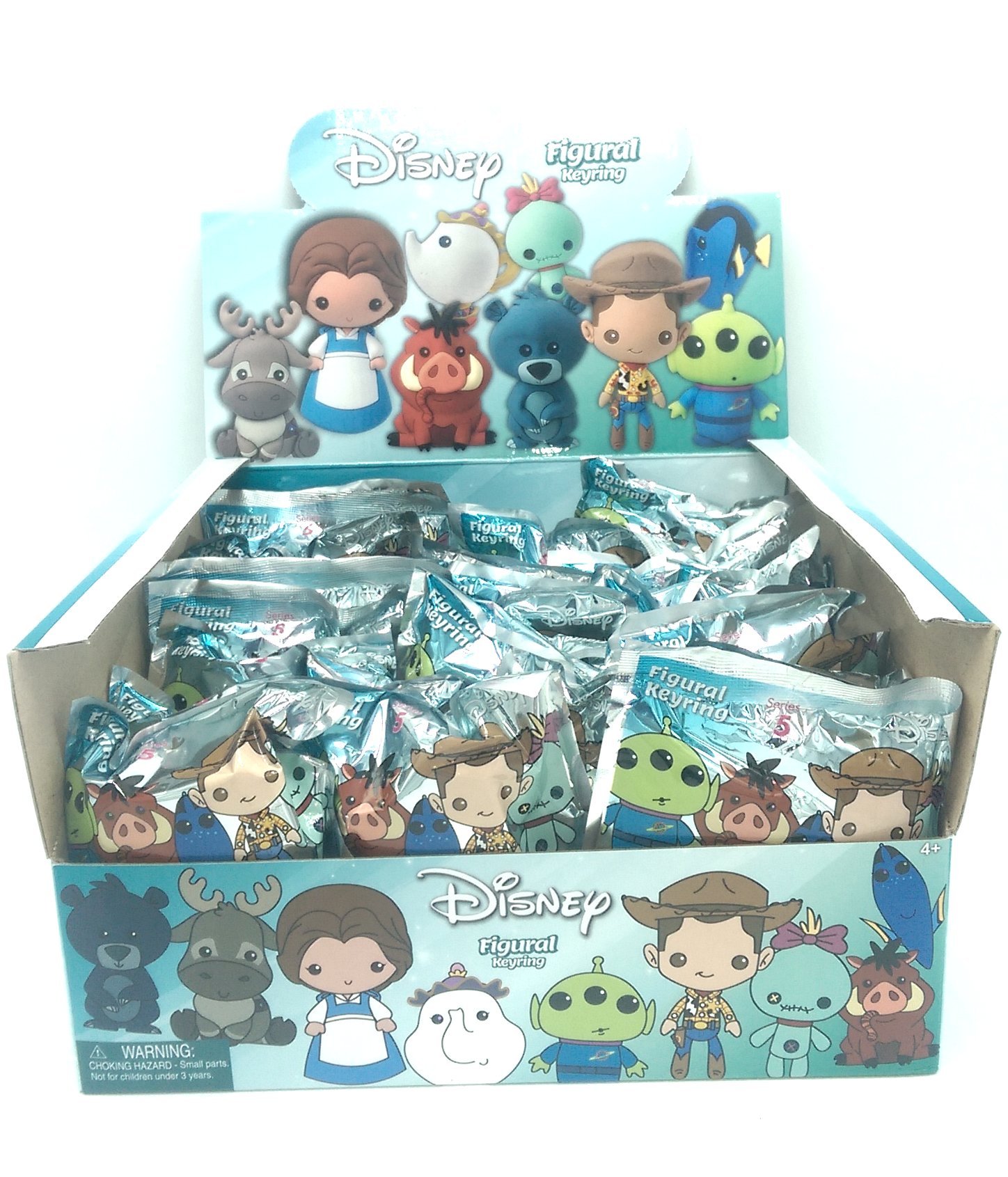 Disney 3D Figural Keychain - Disney Series 5 Mini Figure Keyring Mystery Box (Random Character) - Perfect for Disney Fans, Gift Giving, and Keychain Collectors