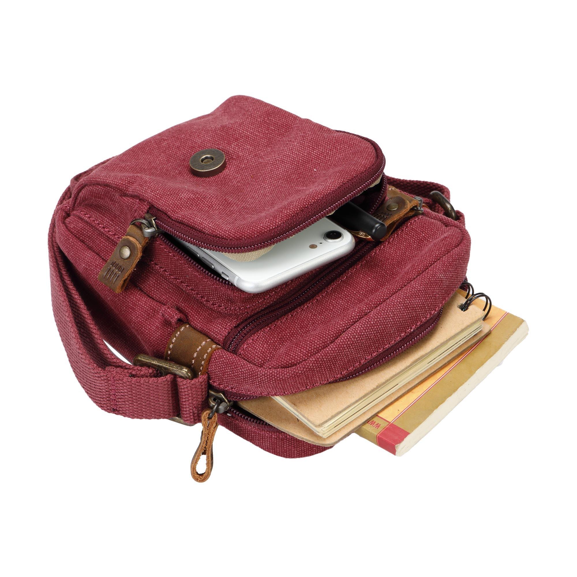 TRP0213 Troop London Classic Canvas Crossbody Bag for Men & Women - Stylish & Durable Everyday Shoulder Bag for Work, Travel & Casual Outings