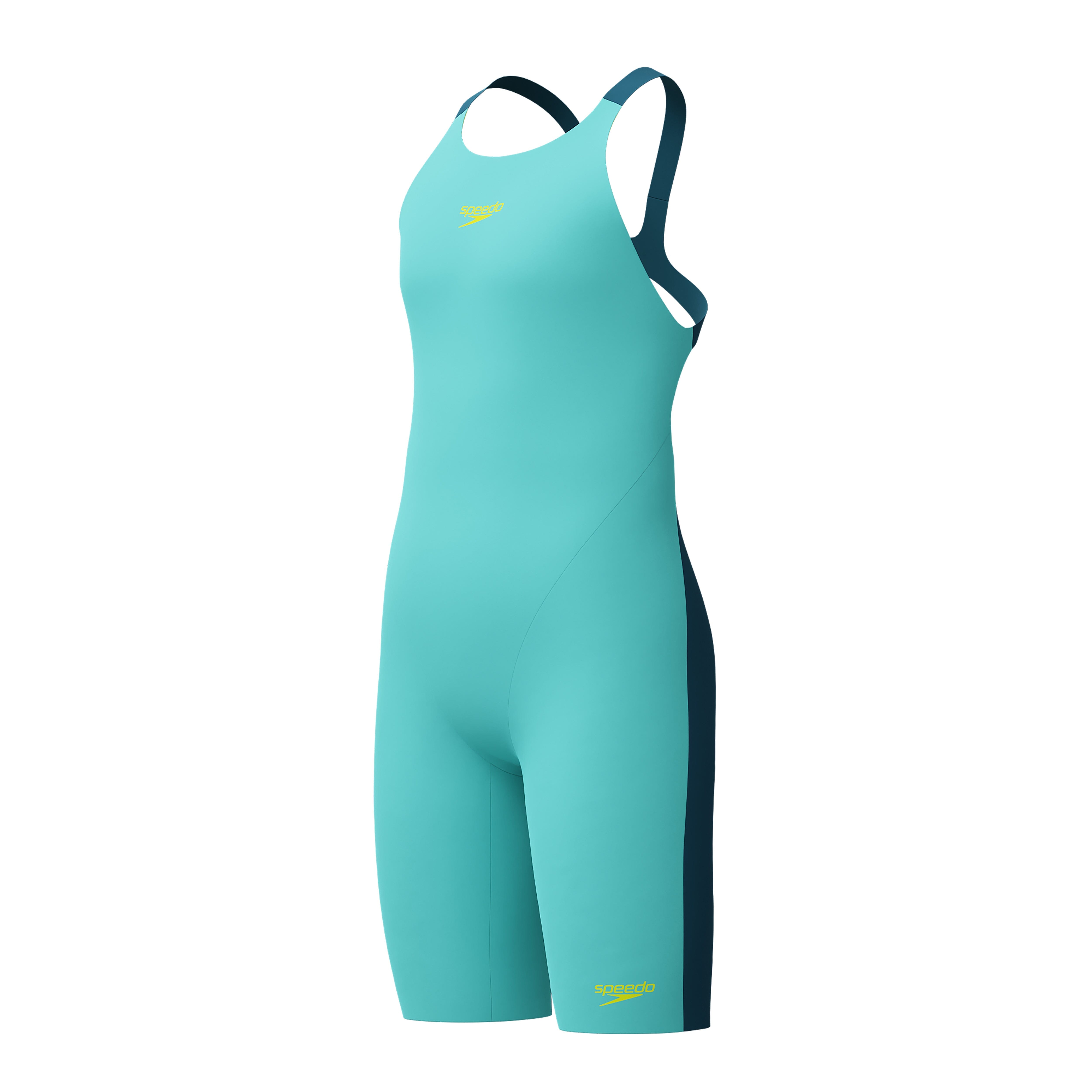 Speedo Endurance+ Max Junior Girls Kneeskin Competitive Swim Suit - Turquoise - Perfect for Swim Training, Racing & Water Sports