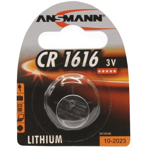 Ansmann CR1616 Lithium Battery - High-Performance 3V Coin Cell for Watches, Calculators & Key Fobs - Long-Lasting Power Solution for Small Electronics