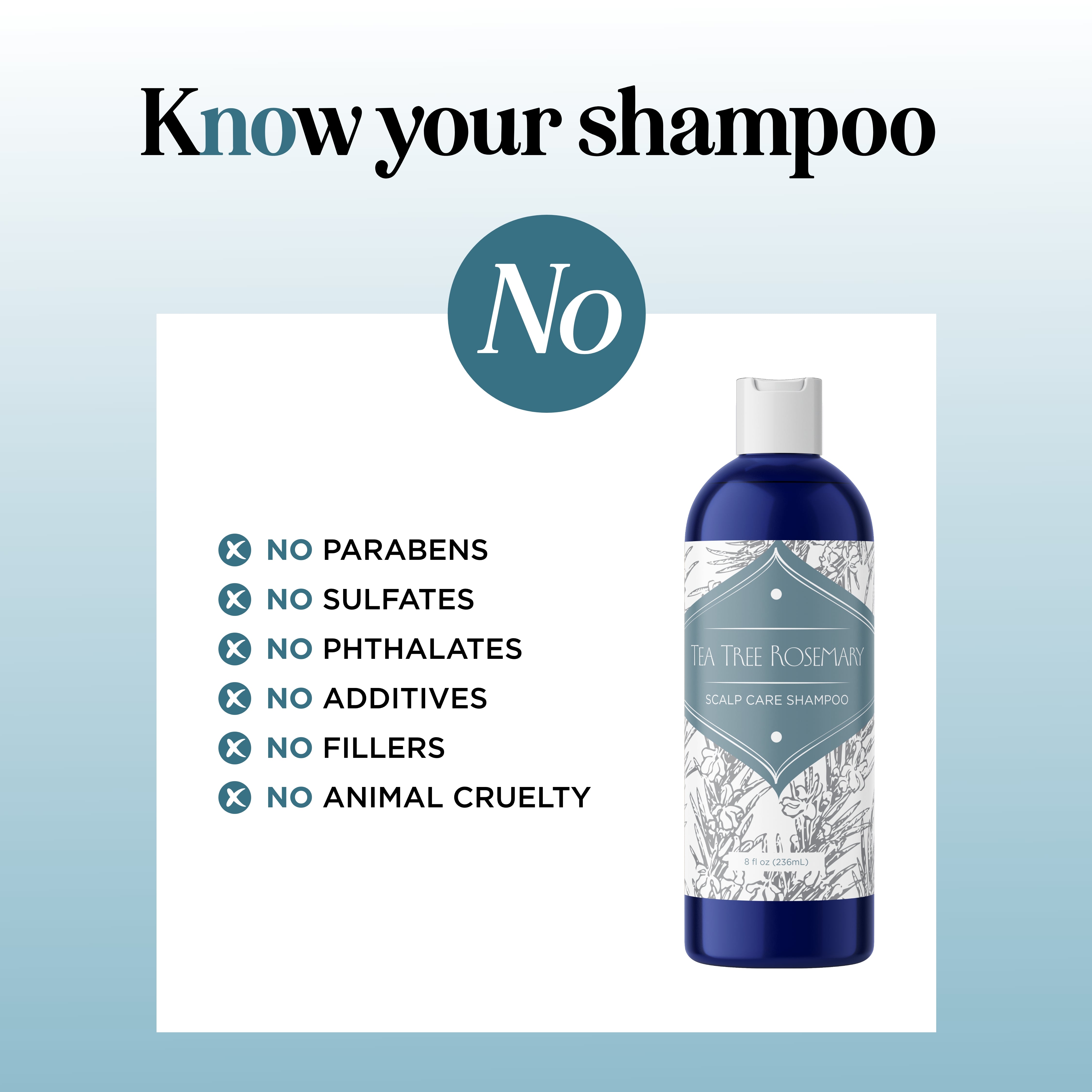 Tea Tree & Rosemary Shampoo for Hair Growth & Scalp Care - Natural Volumizing Shampoo for Thinning Hair - Daily Use for Men & Women - Perfect for Dry, Itchy Scalp & Dandruff Relief