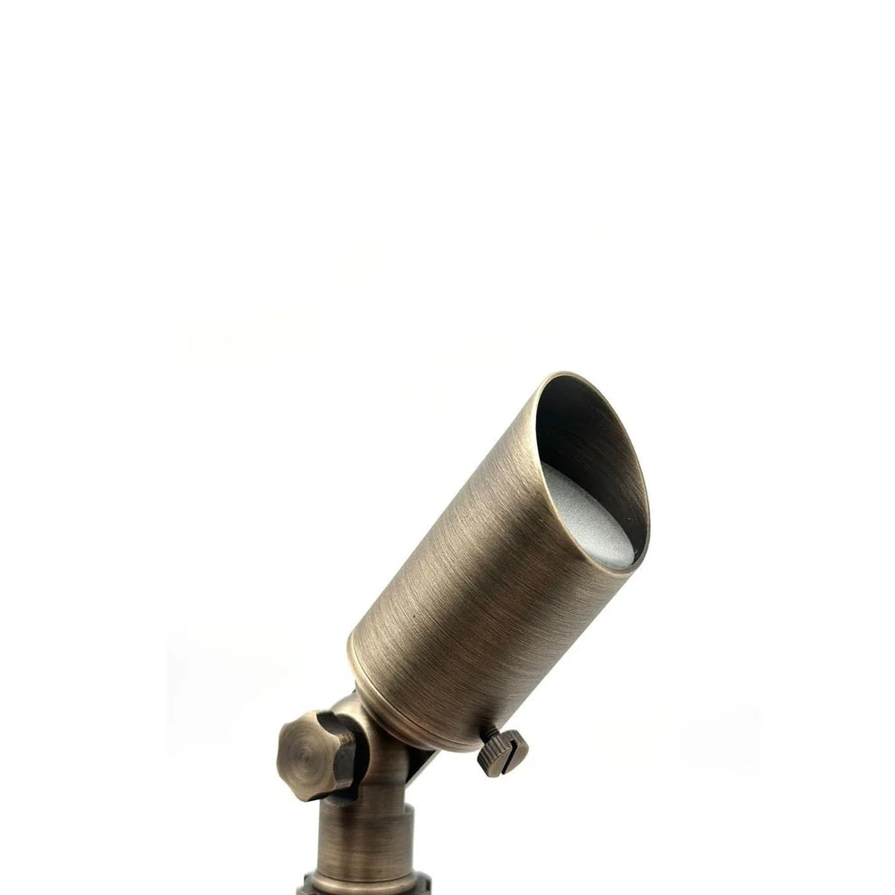 SPBP08 Mortirolo Antique Brass Spotlight - Low Voltage Outdoor Lighting for Garden, Patio, Pathway & Landscape Illumination