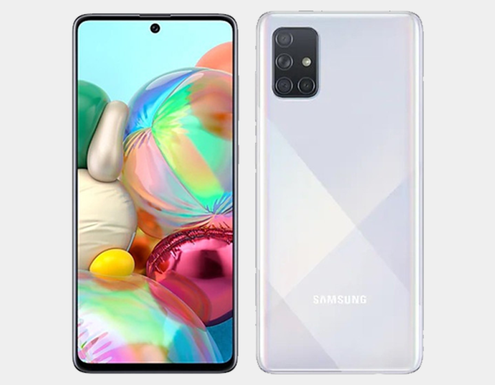 Samsung Galaxy A71 A715F 128GB 8GB RAM Dual SIM GSM Factory Unlocked Smartphone (Silver) - Perfect for Travel, Business & Everyday Use