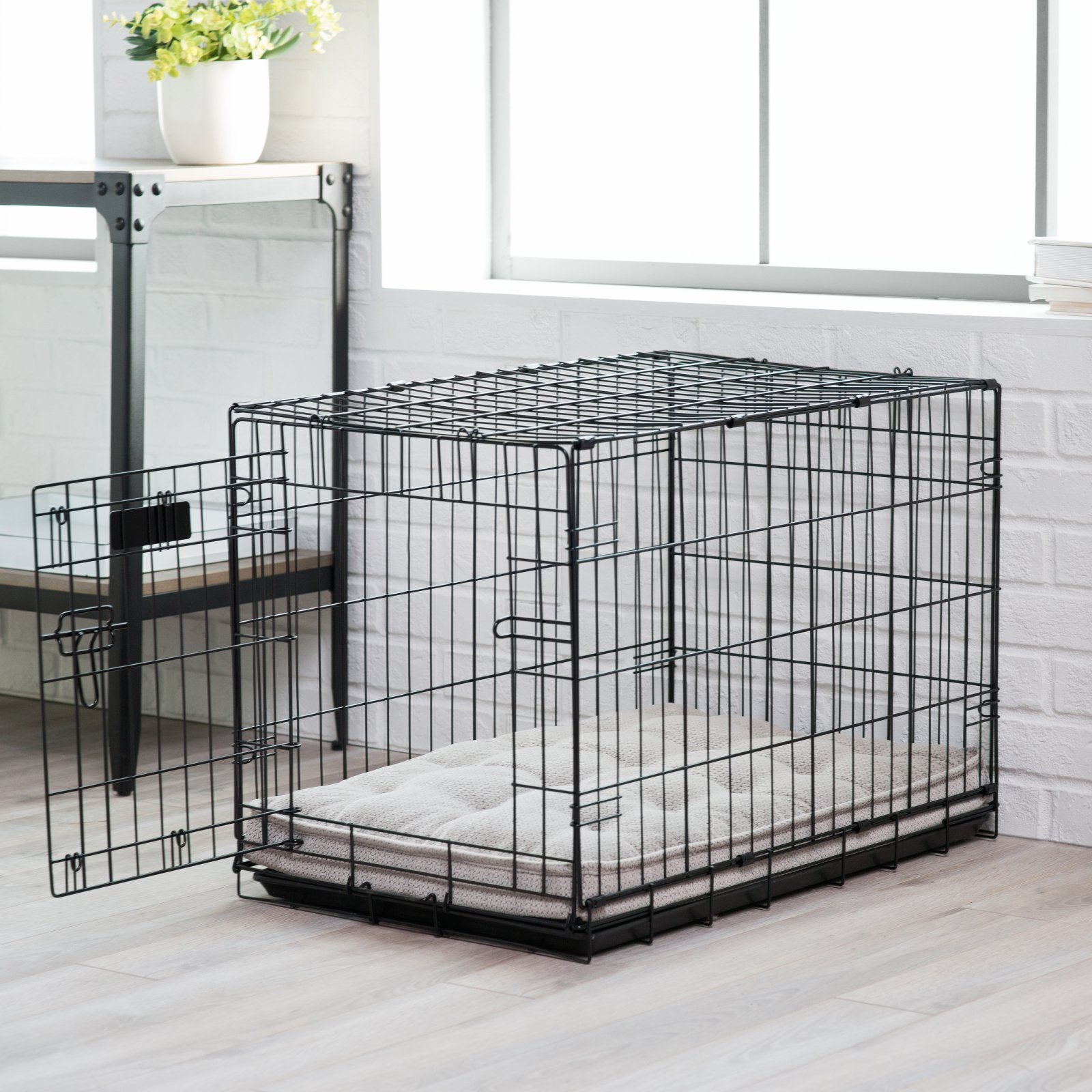 Premium Orthopedic Dog Bed for Medium Dogs - Bowser's Luxury Crate Mattress with Chocolate Bones Design - Perfect for Crates, Kennels & Home Use