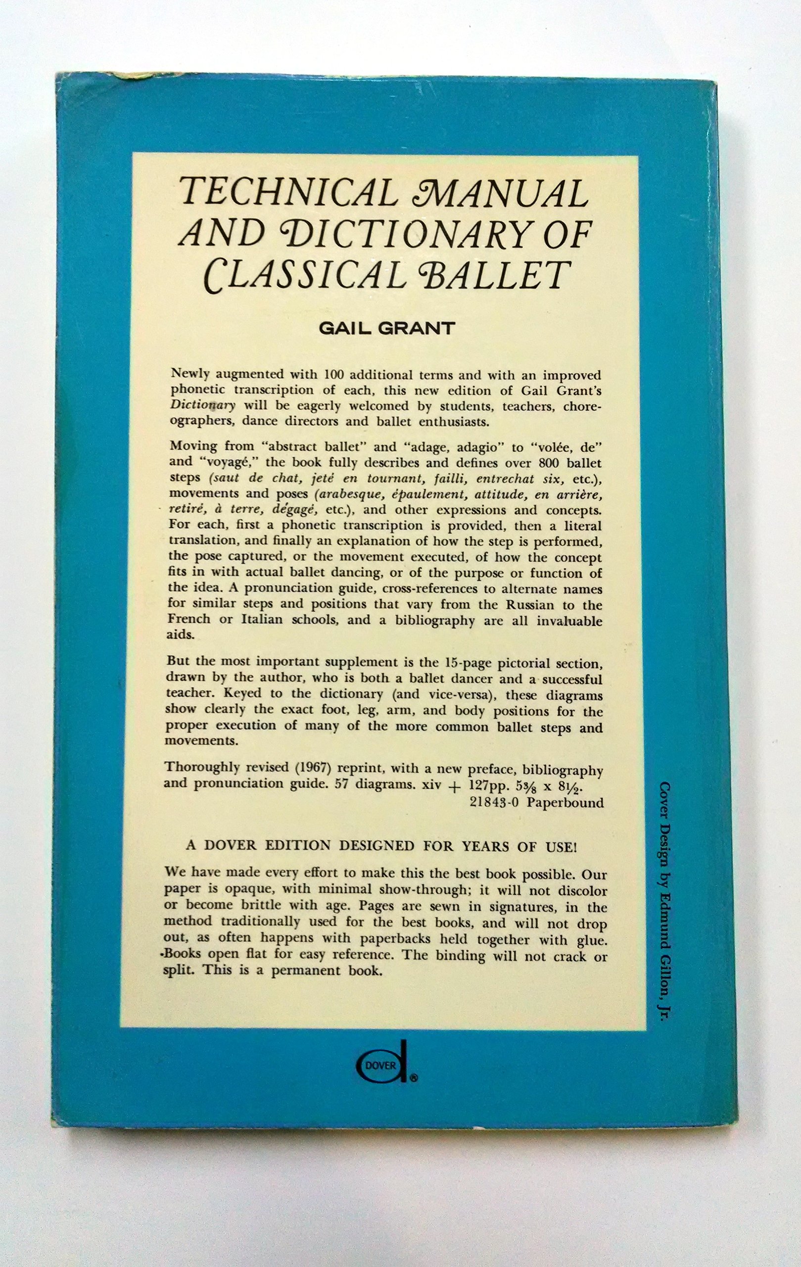 Technical Manual and Dictionary of Classical Ballet - Dover Dance Books | Essential Guide for Ballet Students, Teachers & Performers | Perfect for Dance Classes, Choreography & Ballet Terminology Reference