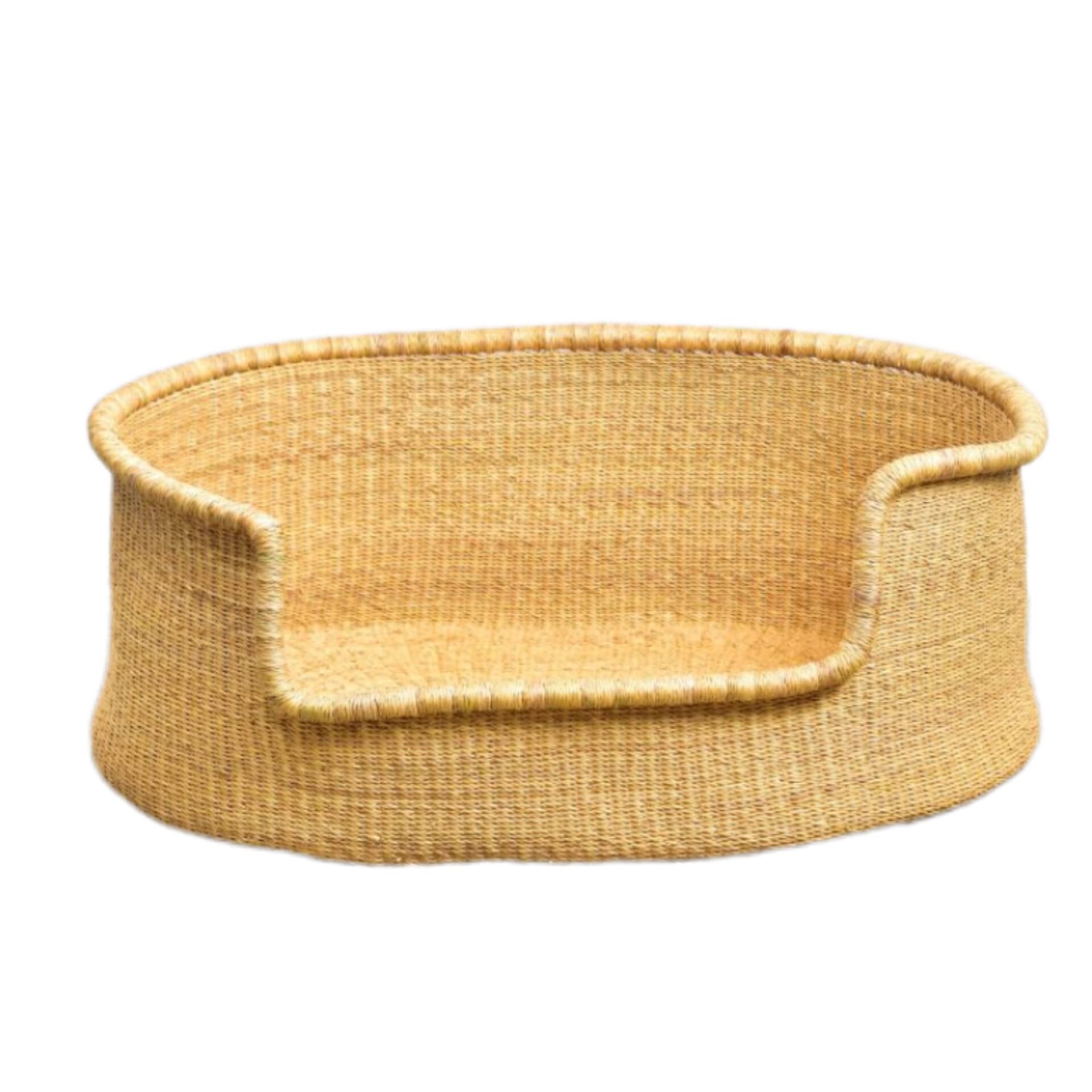 Premium Handmade Eco-Friendly Woven Dog Bed Basket with 3