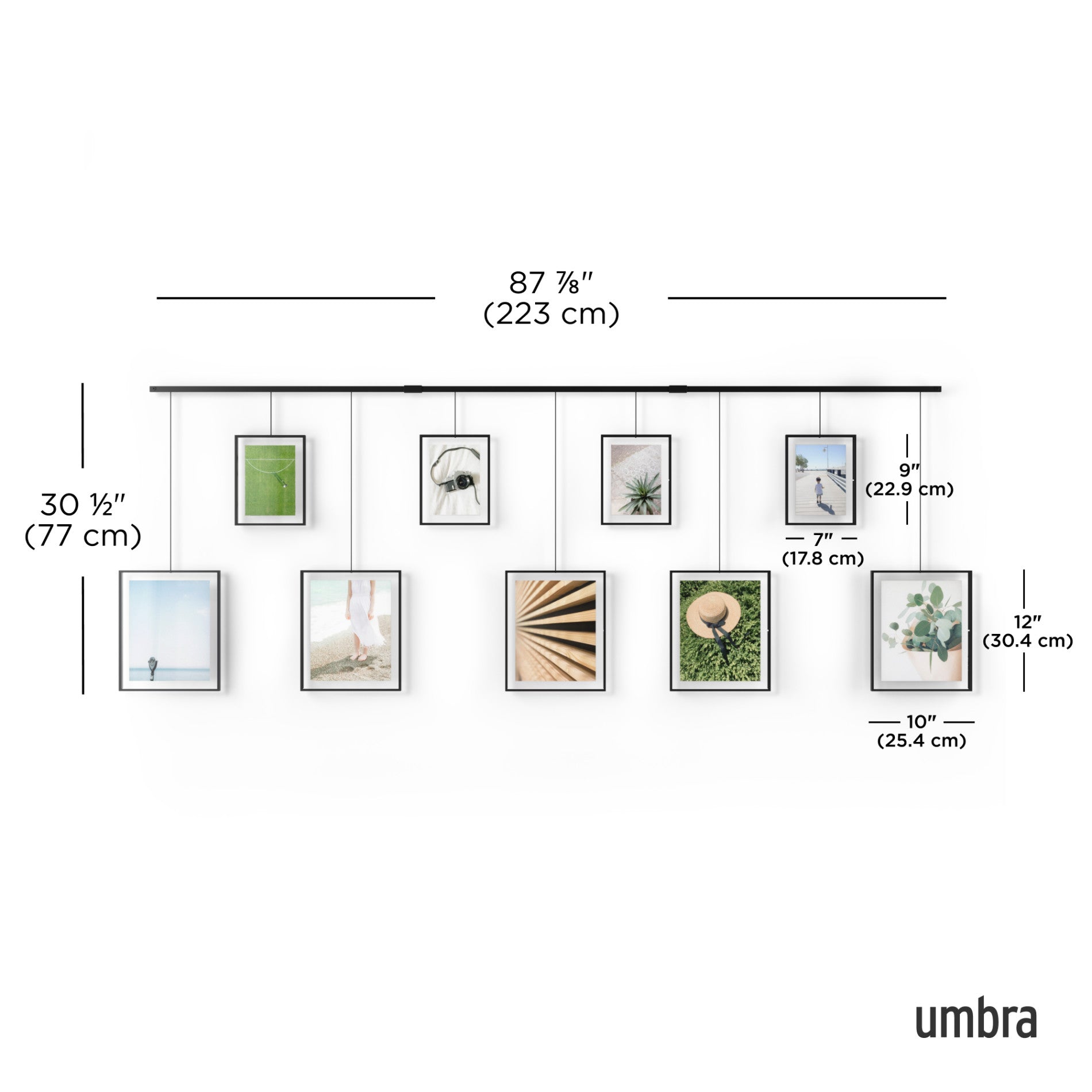 Premium Exhibit Wall Picture Frames Set of 9 - Black Gallery Frames for Photos, Artwork & Certificates - Perfect for Home Decor, Office Display & Art Exhibitions