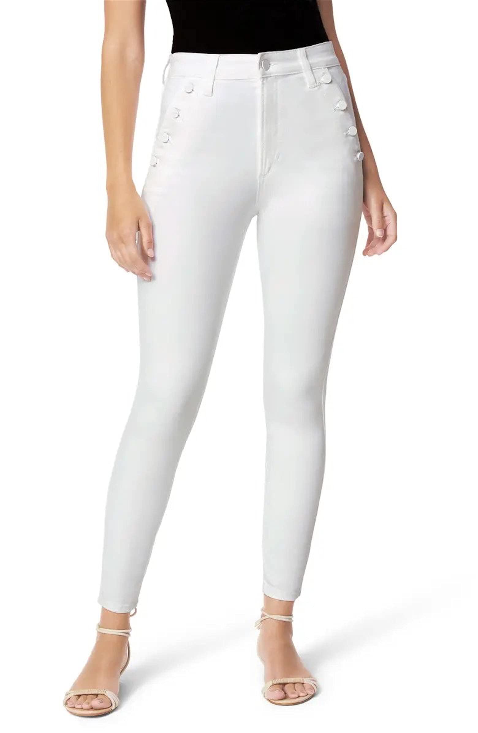 Joe's Jeans Women's The Bella High Rise Ankle Skinny Jeans - White Size 30 | Slim Fit Stretch Denim Pants for Casual Wear & Everyday Outfits