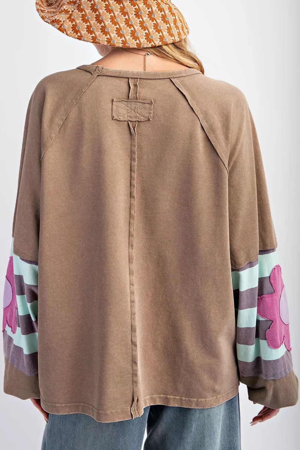 Plus Size Floral Round Neck Long Sleeve Blouse for Women - Elegant Office Wear & Casual Outfit