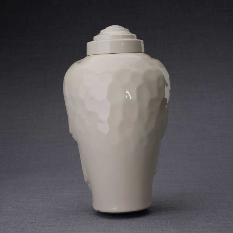 Angel Wings Sculpture Ceramic Cremation Urn - Transparent Memorial Urn for Ashes - Perfect for Home Memorials, Funeral Services & Keepsakes