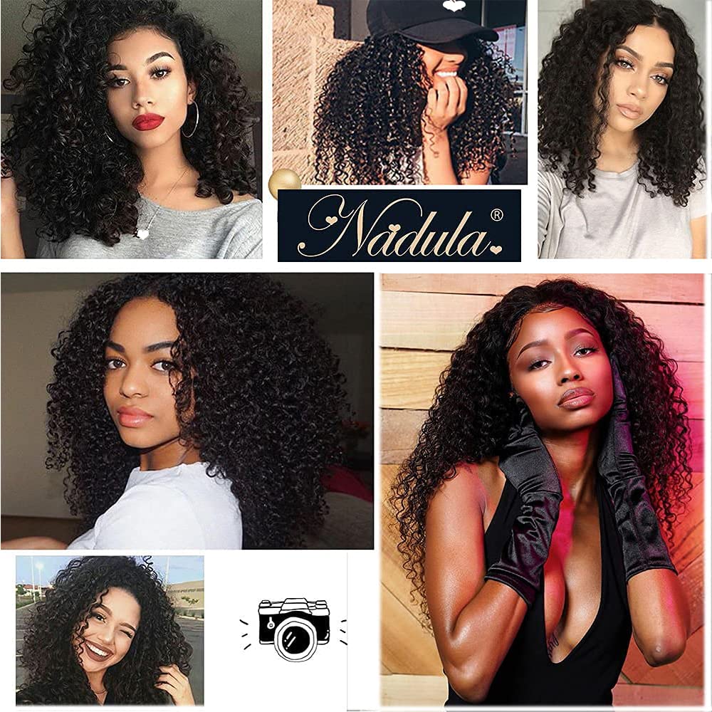 Nadula 10A Brazilian Virgin Human Hair Curly Bundles - 3 Pack Unprocessed Remy Weave Extensions (20/22/24 Inch, Natural Color) for Stunning Curly Hairstyles & Everyday Wear