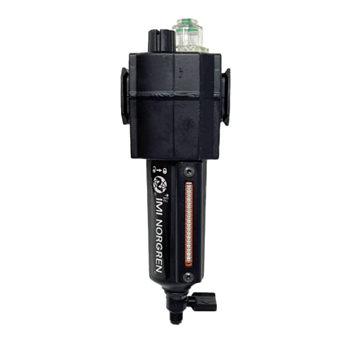 Norgren Excelon L73C-3AP-QDN Oil-Fog Lubricator with Metal Bowl & Liquid Level Indicator - 3/8 NPT Ports, Manual Drain - Ideal for Industrial Pneumatic Systems, Machinery Maintenance & Compressed Air Lubrication