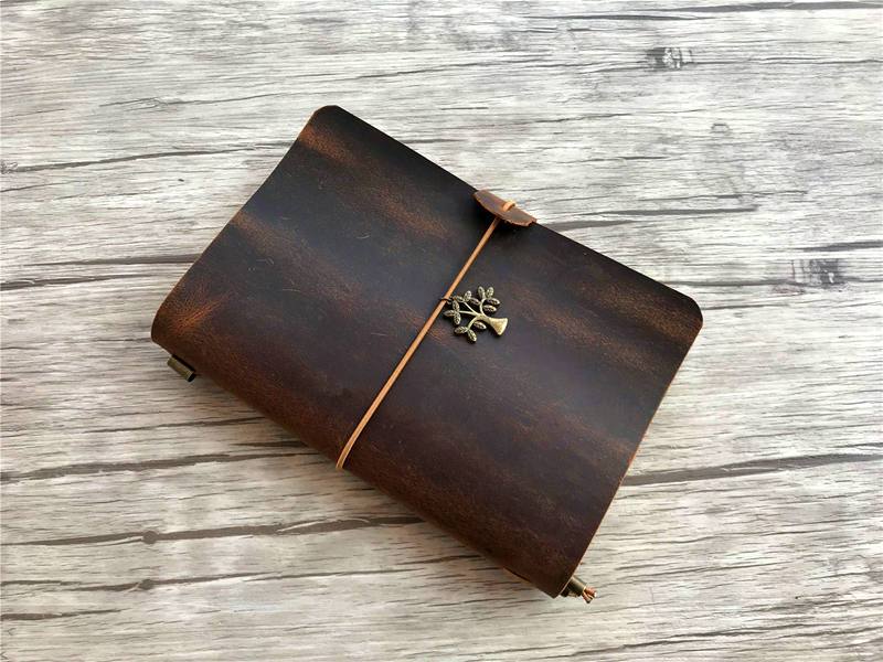 Personalized Leather Traveler's Notebook Passport Cover - Custom Name Engraved Refillable Journal for Travel, Work & Daily Use | Perfect Gift for Writers & Adventurers