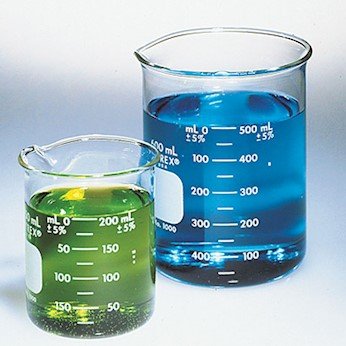 Pyrex 1000-800 Griffin Low-Form Beaker, 800 mL, 6-Pack - Durable Lab Glassware for Chemistry Experiments, Science Classrooms & Research Labs