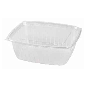 World Centric Compostable 64oz Clear Rectangle Deli Containers - 400 Pack | Eco-Friendly Food Storage for Restaurants, Catering & Takeout | BPA-Free Disposable Containers for Delis, Cafes & Meal Prep