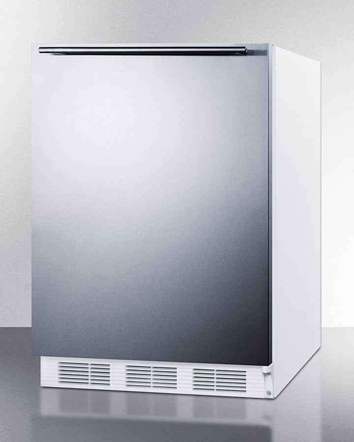 Accucold 24 Inch Wide All Refrigerator with Horizontal Handle - Energy Efficient Compact Fridge for Home, Office, Dorm, or Garage - FF7WSSHH