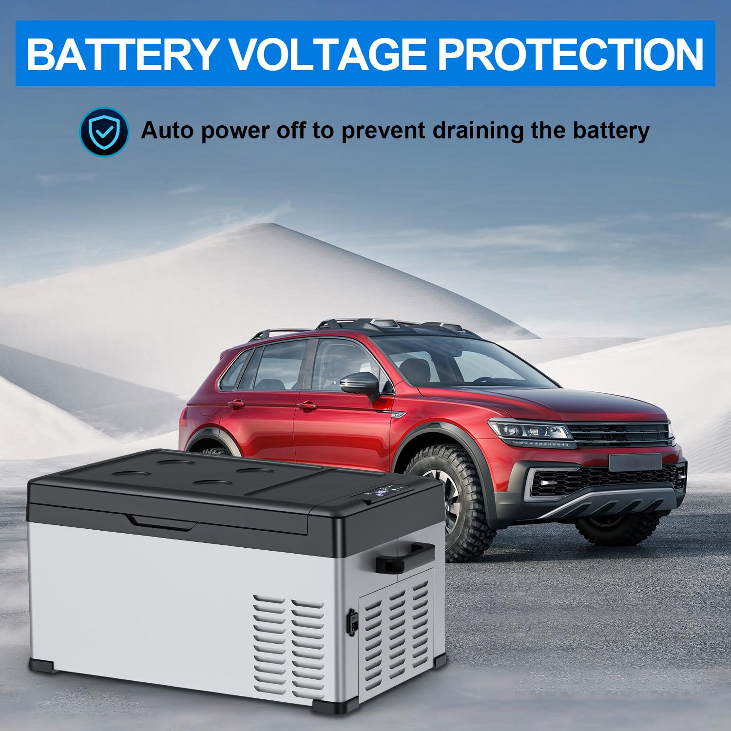 12V Portable Car Refrigerator Freezer - 53QT/50L Electric Cooler for Car, Truck, RV | Camping, Travel, Grocery Shopping & Home Use | Compact Fridge for Road Trips & Outdoor Adventures
