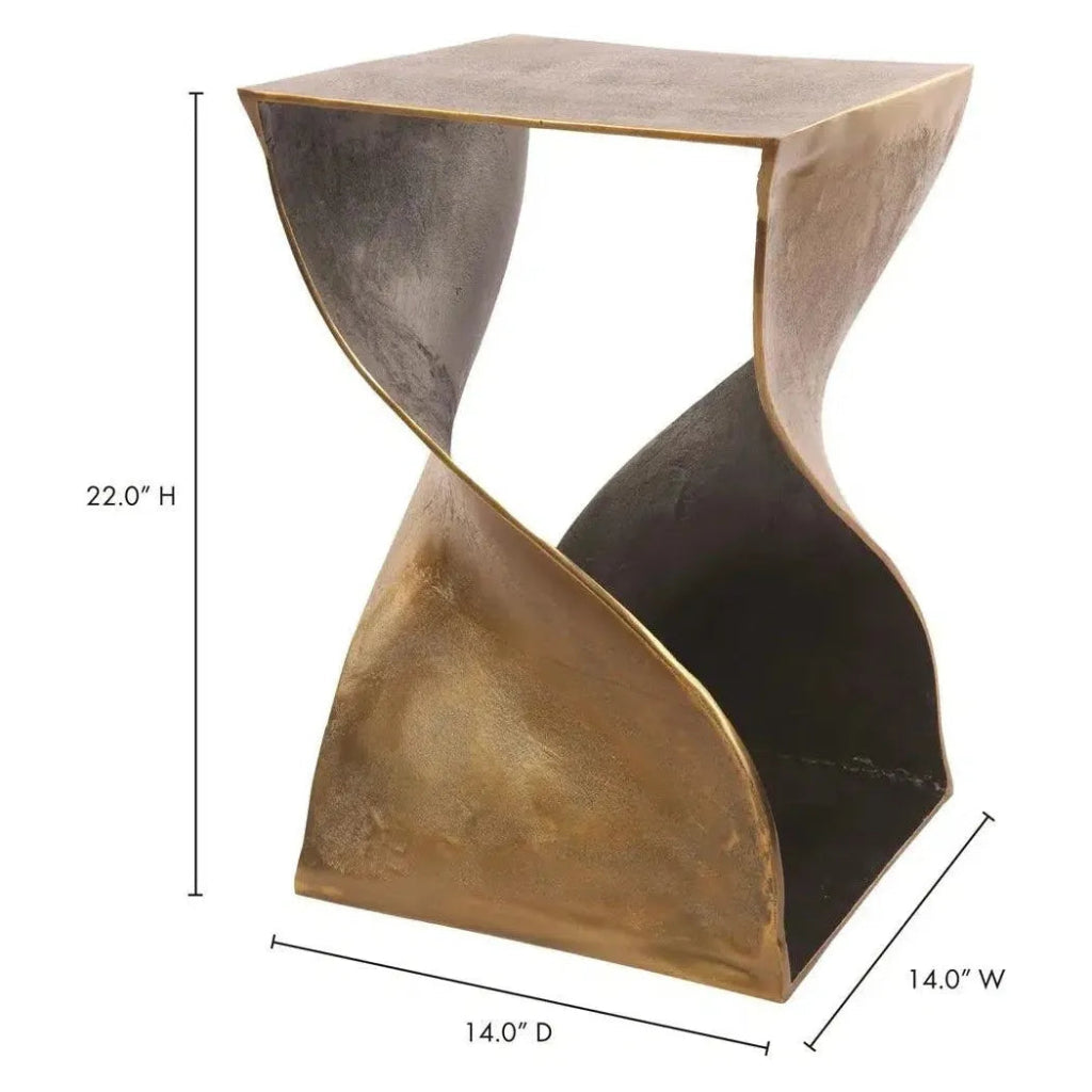 14 Inch Modern Accent Table - Brown Wooden Side Table for Living Room, Bedroom & Office - Perfect for Small Spaces & Home Decor