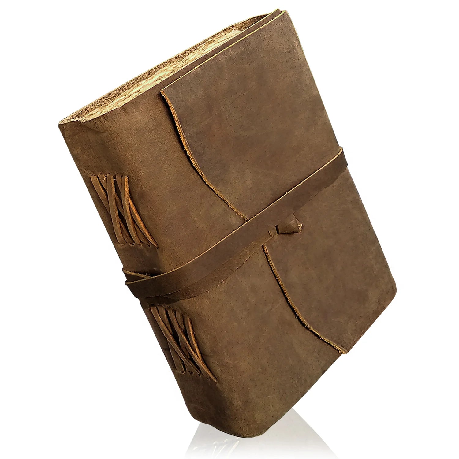 Handmade Leather Bound Journal - Premium Writing Notebook for Men & Women - Perfect for Travel, Journaling & Note Taking