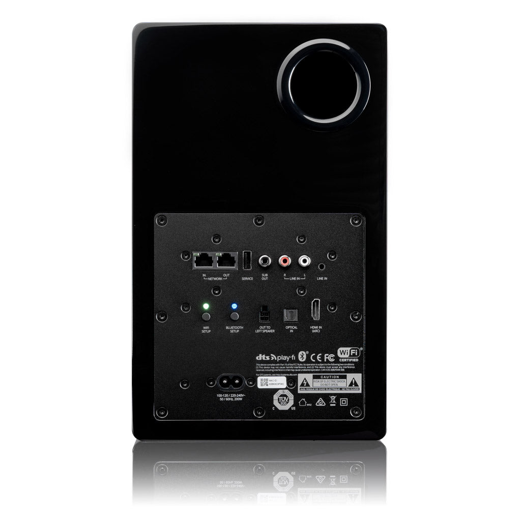 Prime Wireless Pro Powered Speaker Pair - Piano Gloss Black - High-Quality Bluetooth Speakers for Home Theater, Parties & Outdoor Events - Premium Sound System with Deep Bass & Crystal Clear Audio