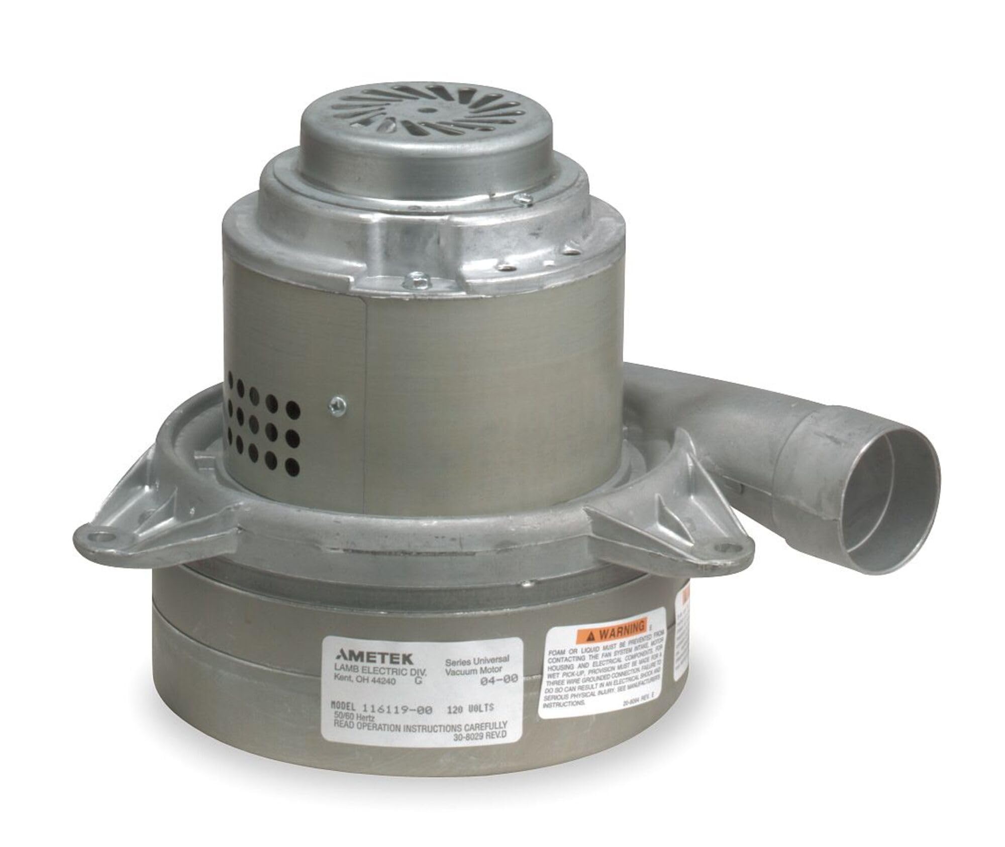 3-Stage Tangential Vacuum Motor/Blower - 1 Speed for HVAC & Industrial Use