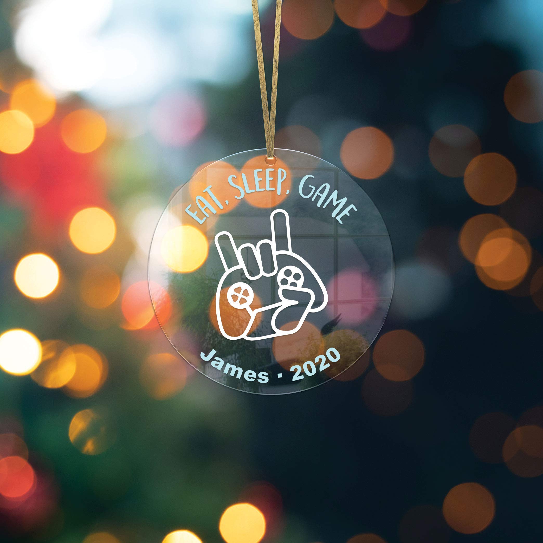 Personalized Game Controller Ornament - Christmas Tree Decoration, Modern Holiday Gaming Gift, Perfect for Gamers & Video Game Enthusiasts, Ideal for Home, Office, or Party Decor