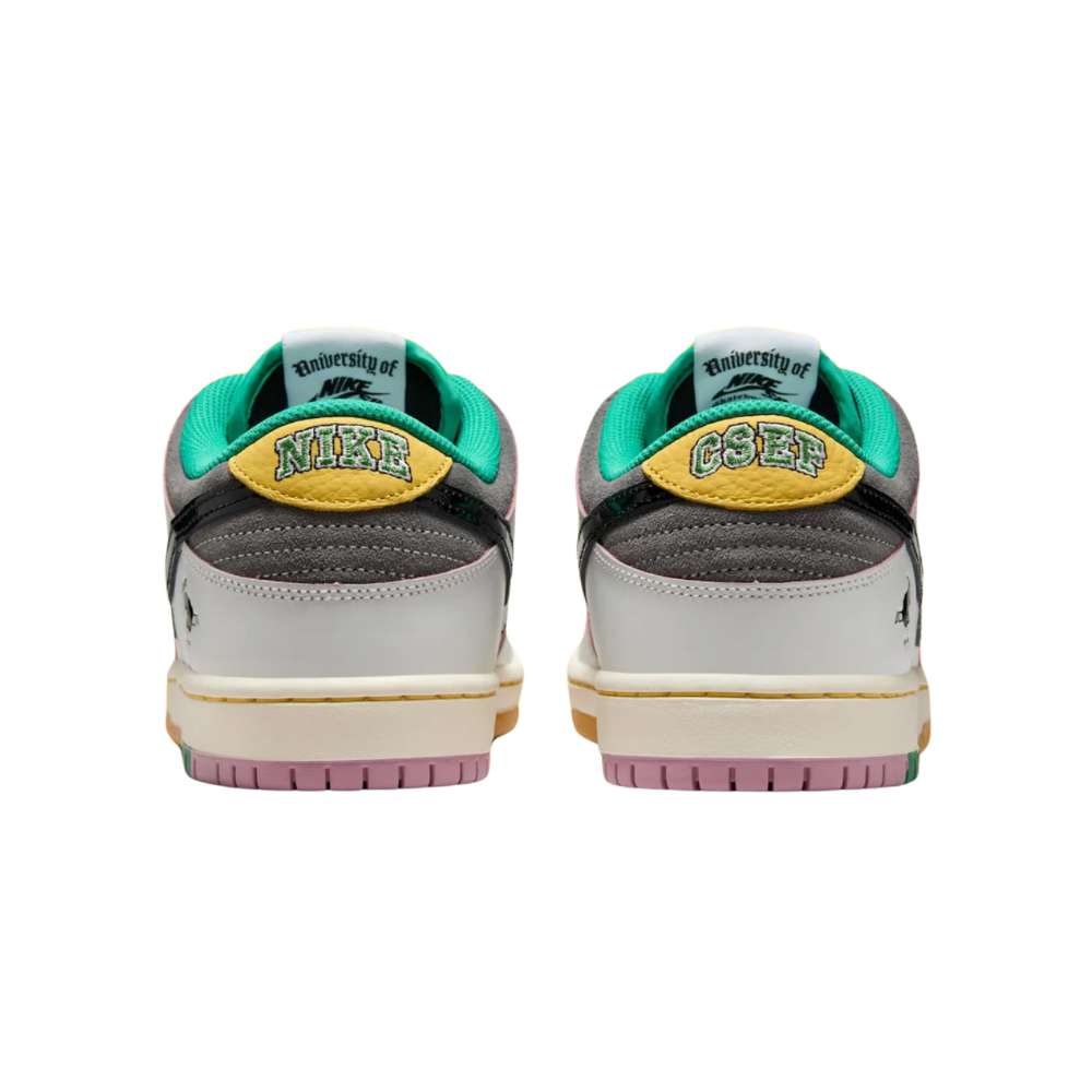 Nike SB Dunk Low CSEF Summit White Black Iron Grey Clear Emerald Bucktan - Men's Skateboarding Shoes for Street Style & Casual Wear