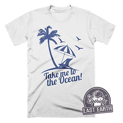 Take Me To The Ocean T-Shirt - Funny Beach Shirts for Men, Women & Kids - Surfer & California Style Beach Gifts - Perfect for Surfing, Vacations & Summer Outfits
