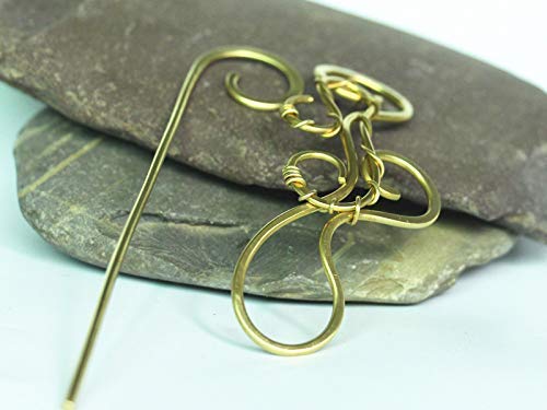 Hammered Hair Clip Barrette with Hair Stick - Unique Hair Accessories for Women | Perfect for Weddings, Parties & Everyday Styling