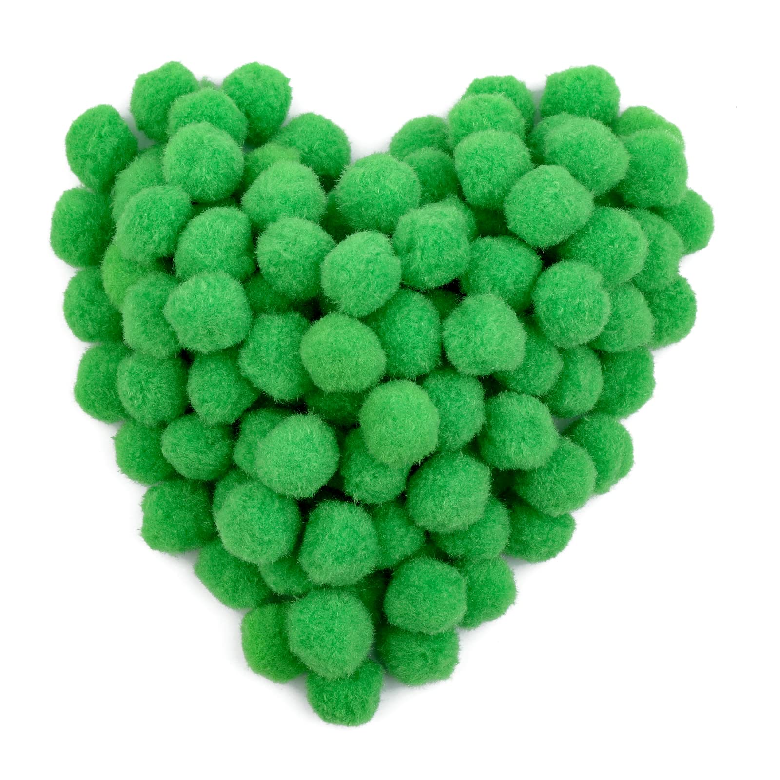 150 Pieces 1 Inch Green Pom Poms for DIY Crafts - Soft Fuzzy Pompom Balls for Easter Decorations, Mother's Day Crafts, Scrapbooking & Kids Art Projects - Perfect for Party Decor, Classroom Activities & Gift Making