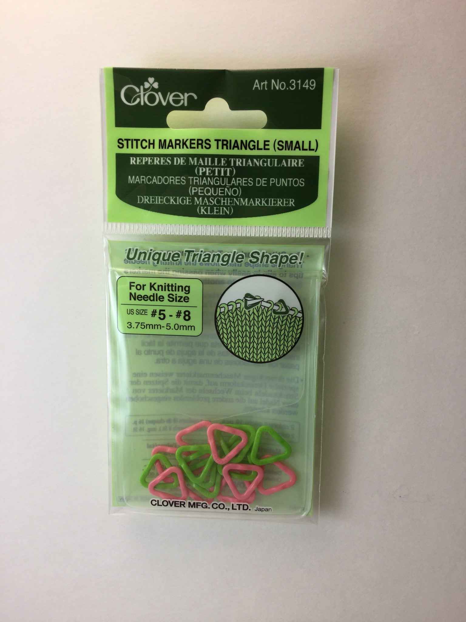 Triangle Shaped Stitch Markers for Knitting & Crochet - Colorful Plastic Stitch Holders for Yarn Crafts, DIY Projects & Handmade Gifts