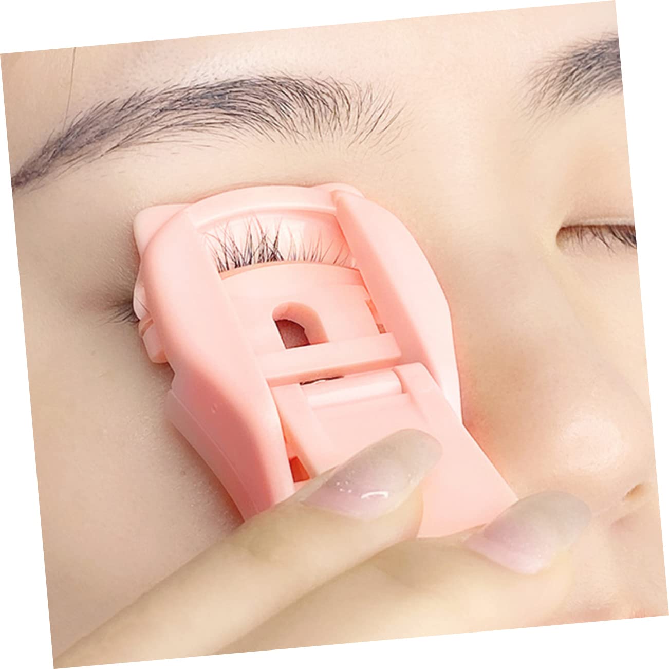 LALAFINA 3-Pack Heated Eyelash Curler Kit for Asian Eyes - Travel Size Eyelash Curler & Applicator Tool (6 Pieces) - Perfect for Home Use, Travel & Professional Makeup Application