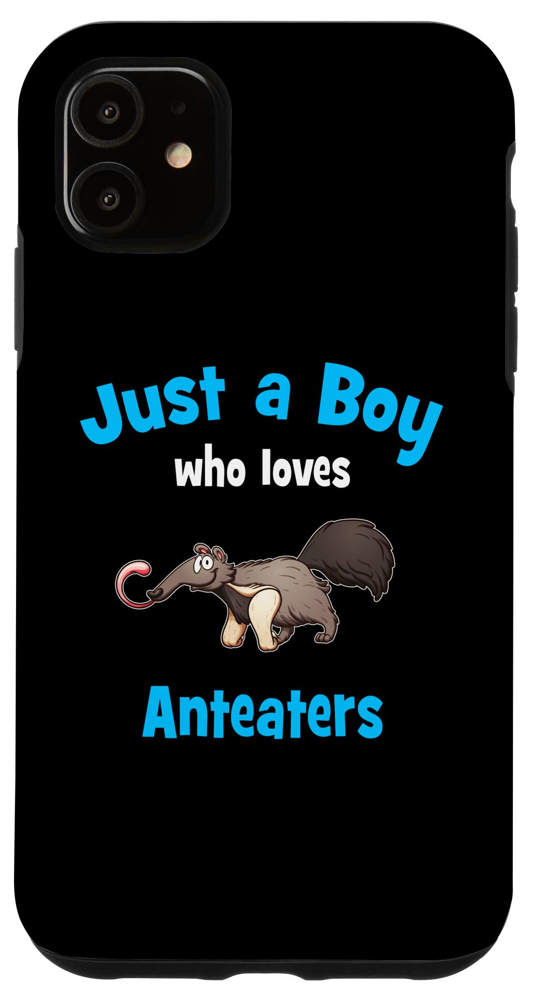 iPhone 11 Case - Premium Black Phone Cover for Boys with Anteater Design | Durable Protection for School, Travel & Everyday Use