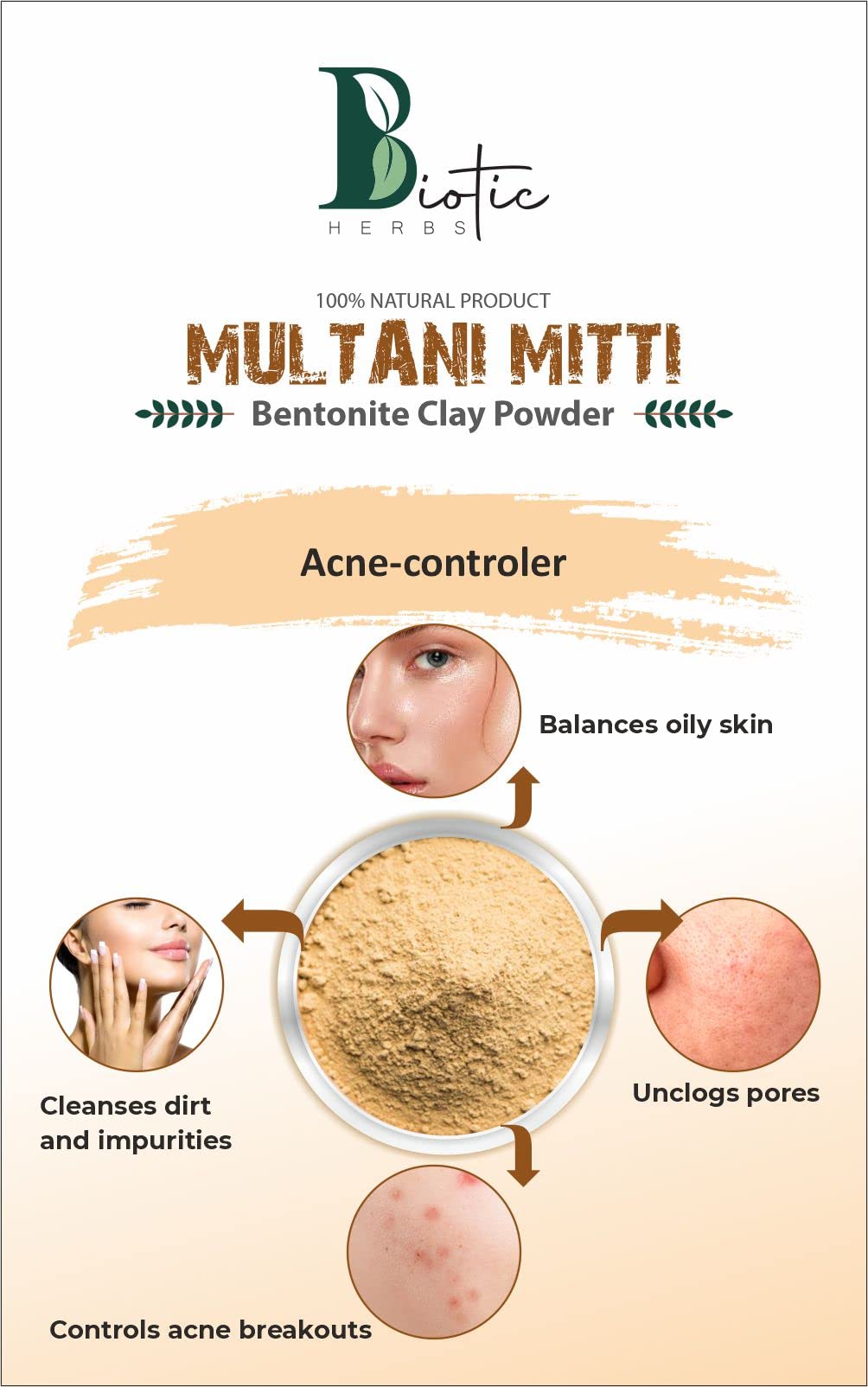 Pure & Natural Sandalwood Powder (Chandan) & Multani Mitti Clay - 200g Skin & Face Pack for Glowing Complexion | Ayurvedic Beauty Treatment for Acne, Dark Spots & Detox | Perfect for DIY Face Masks & Spa Day